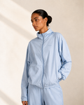 MILAJA Relaxed Training Jacket i Dusty Light Blue