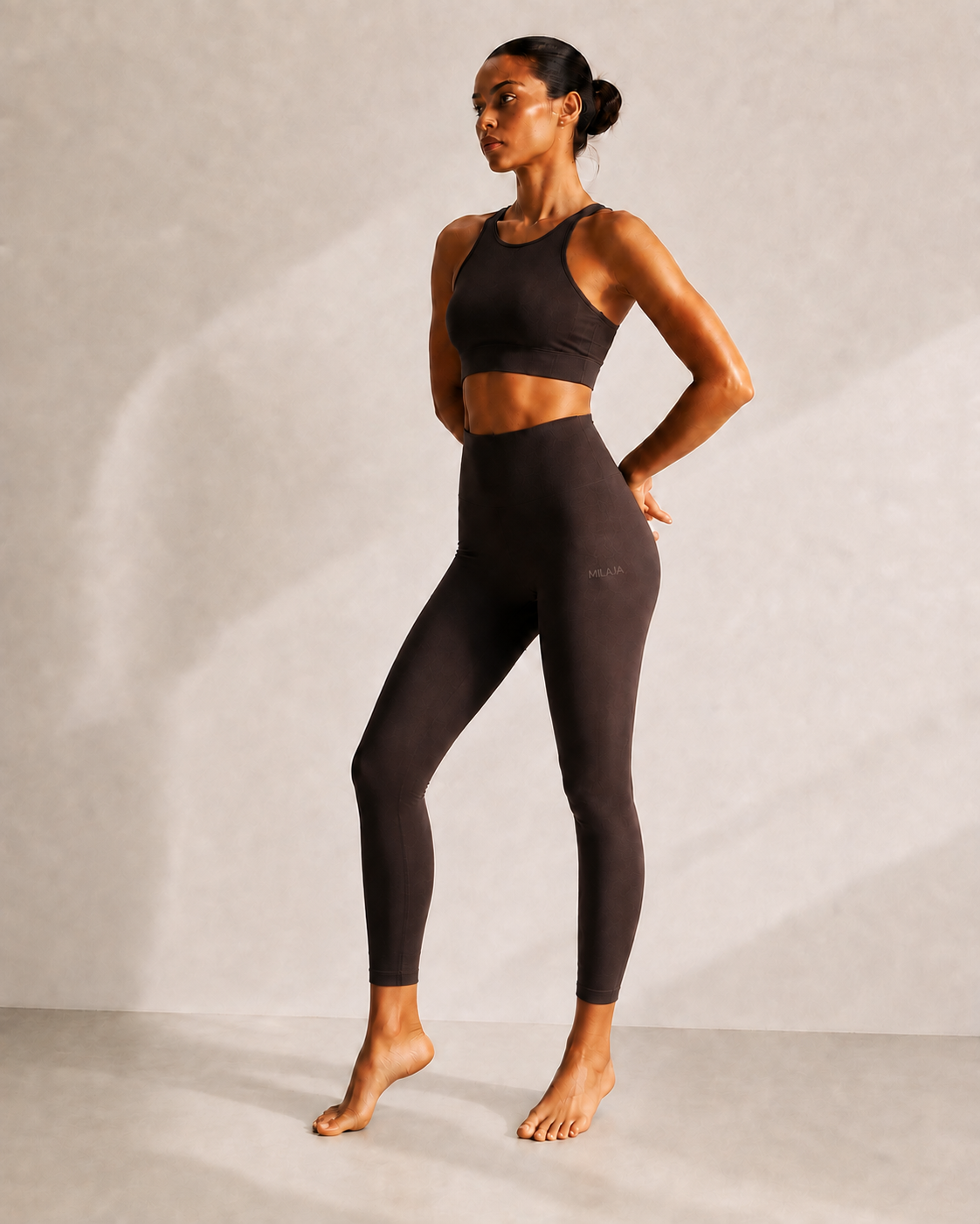 MILAJA Signature 7/8 Legging in coffee