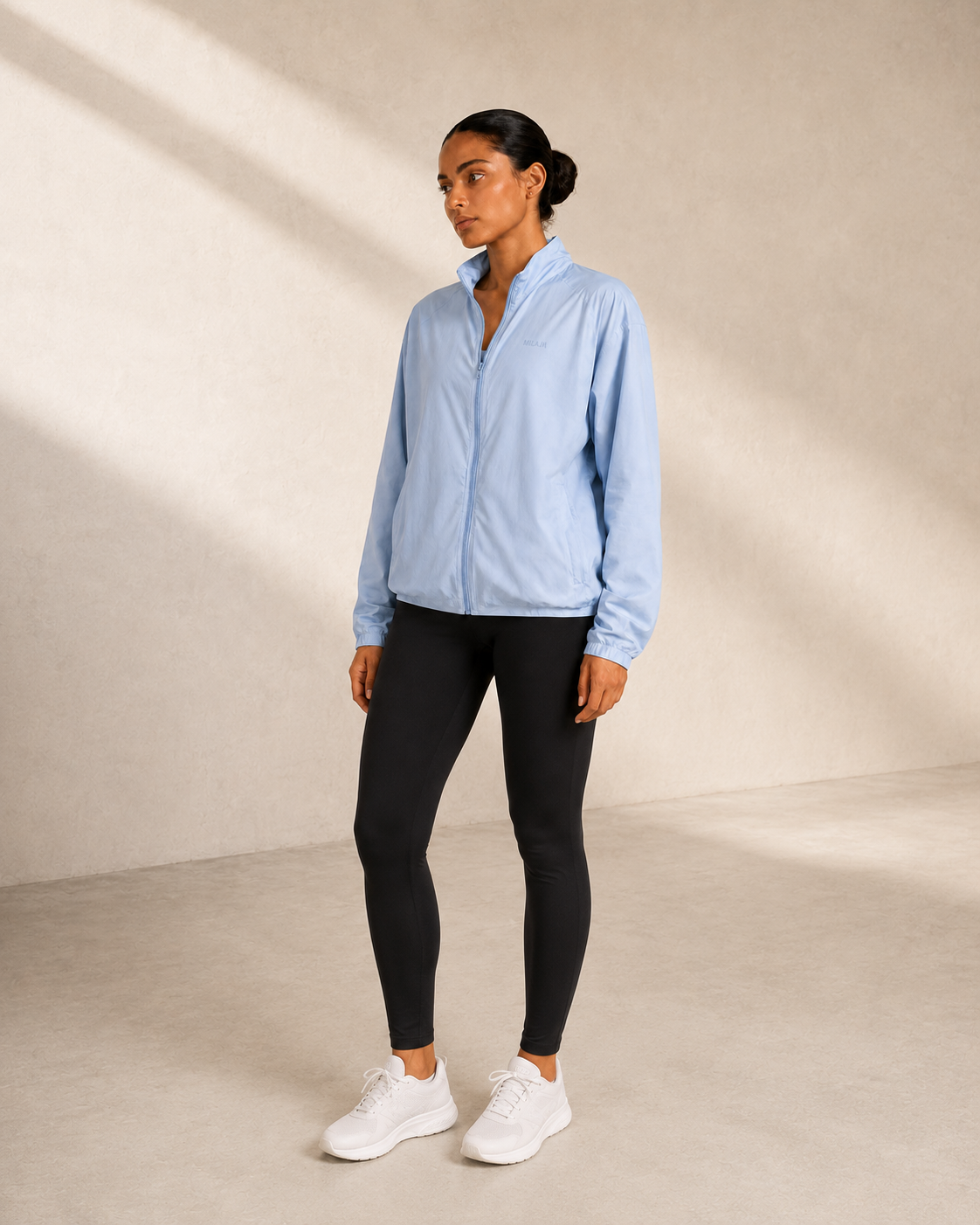 MILAJA Relaxed Training Jacket in Scandinavian blue