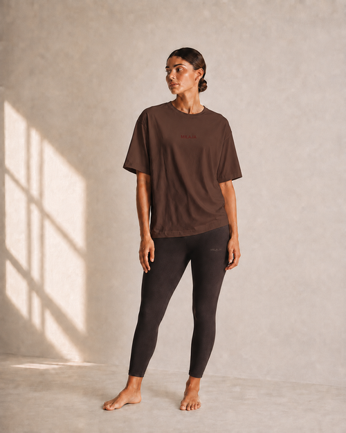 MILAJA Oversized T-Shirt in Coffee Bean