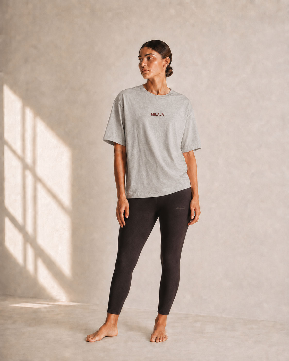 MILAJA Oversized T-Shirt in Grey Melange